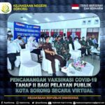 FB_IMG_1614837509405 Pencanangan Vaksinasi Covid-19 Tahap II Bagi Pelayan Publik Kota Sorong Secara Virtual