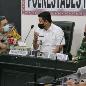 Rakor Lintas Sektoral Dalam Rangka Persiapan Pengamanan Menjelang Idul Fitri 1442 H Secara Virtual