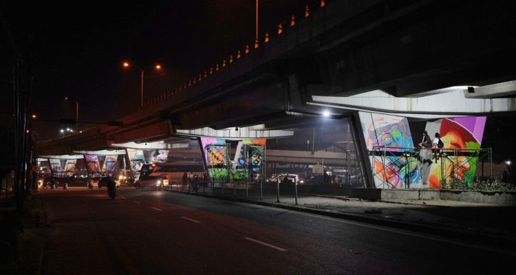 Pilar Flyover Amplas Dihiasi Mural dari Seniman Mancanegara